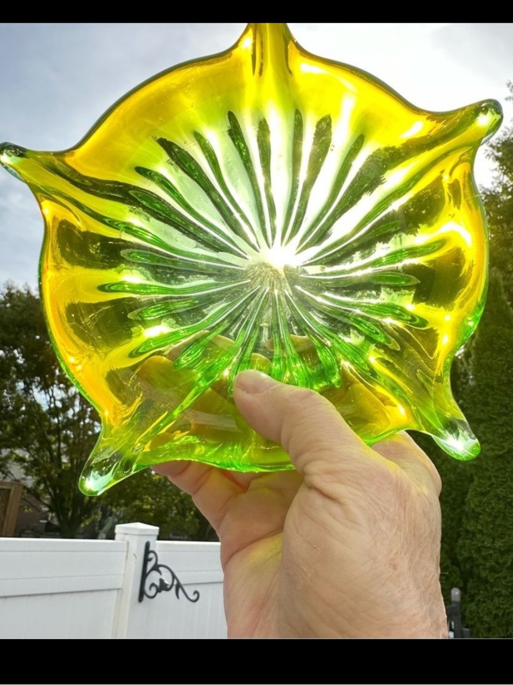 Vintage Green Italian Murano Glass Dish Art Glass